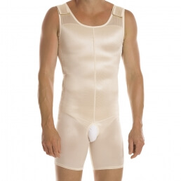 Male, Overall, Mid thigh leg, Shoulder, Normal Support, Zip, Open crotch